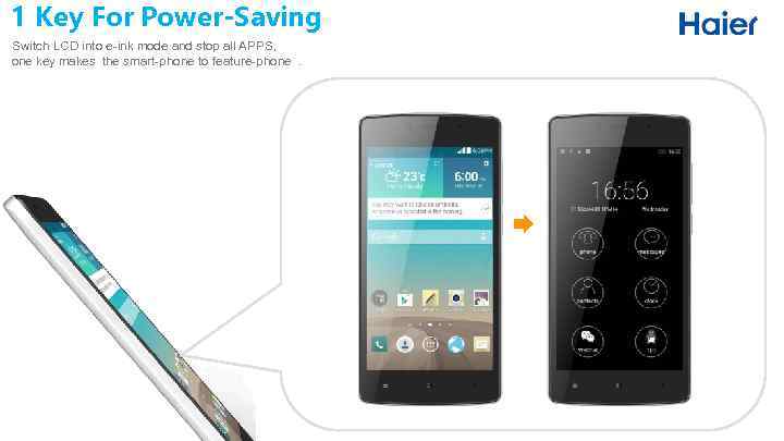 1 Key For Power-Saving Switch LCD into e-ink mode and stop all APPS, one