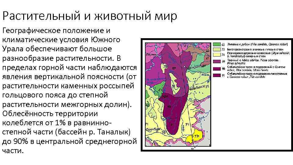 Характеристика южного урала