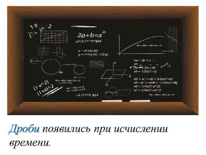 Дроби появились при исчислении времени. 