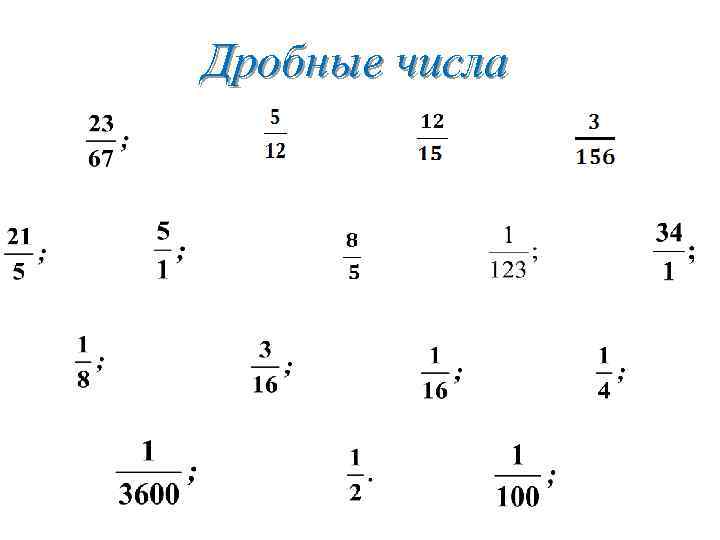 Дробные числа 