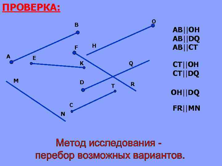 ПРОВЕРКА: O B H F A E AB||OH AB||DQ AB||CT K M D C