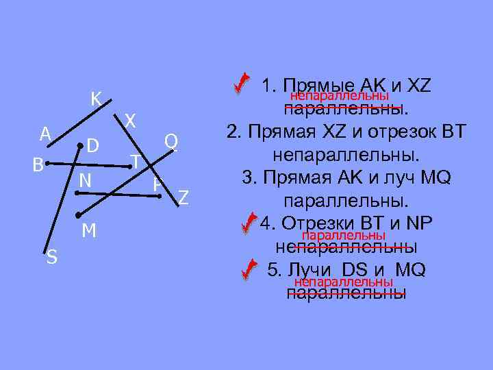 K A B D N M S X T Q P Z 1. Прямые