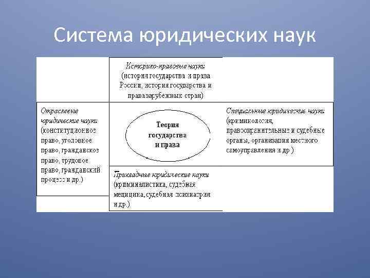 Право в системе юридических дисциплин