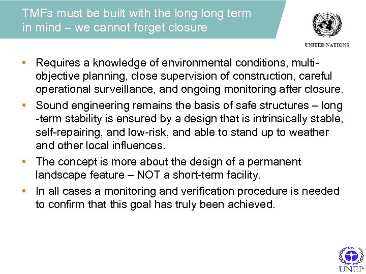 TMFs must be built with the long term in mind – we cannot forget