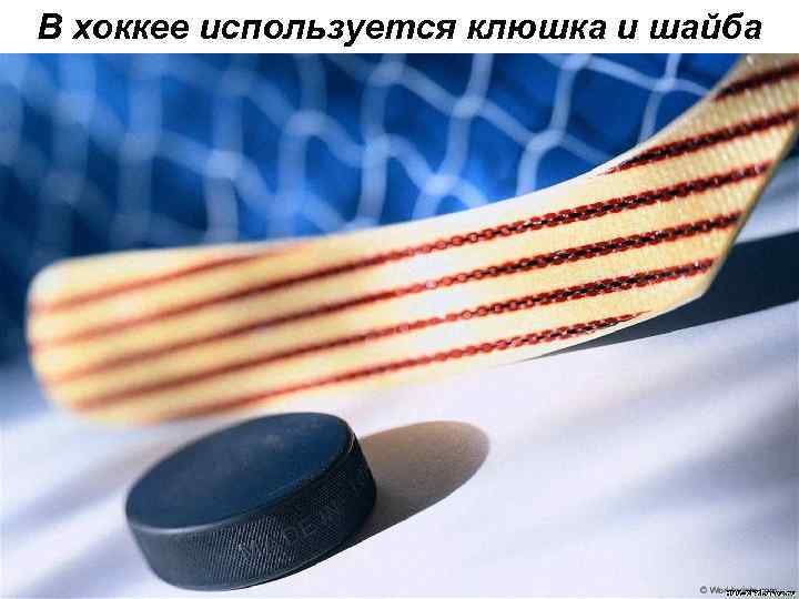 В хоккее используется клюшка и шайба 