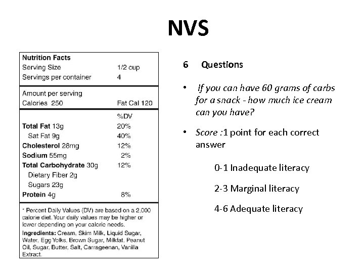 NVS 6 • Questions If you can have 60 grams of carbs for a