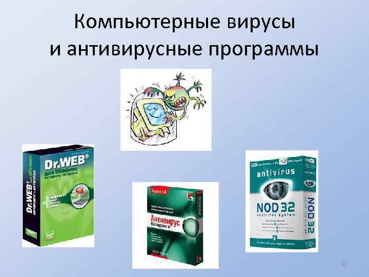 Компьютерные вирусы и антивирусные программы 32 