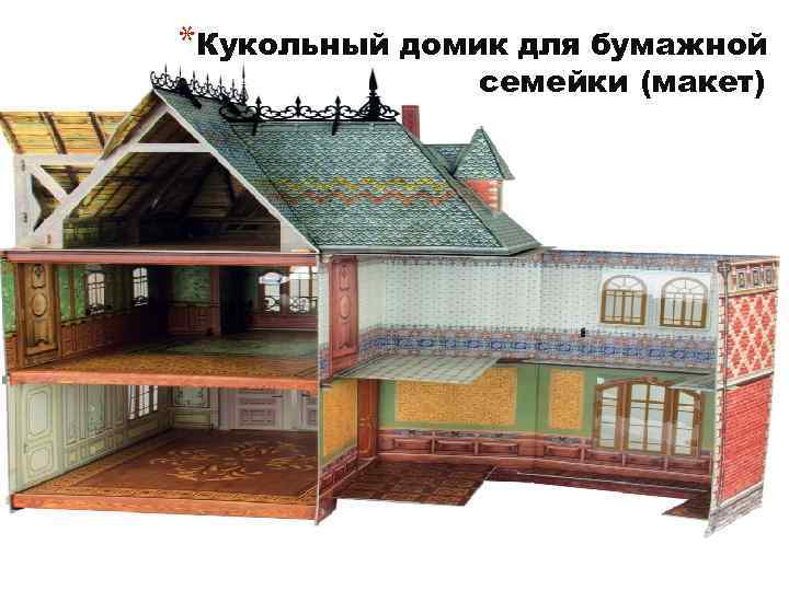 *Кукольный домик для бумажной семейки (макет) 