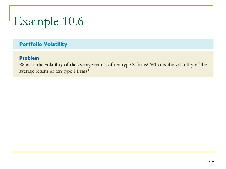 Example 10. 6 10 -54 