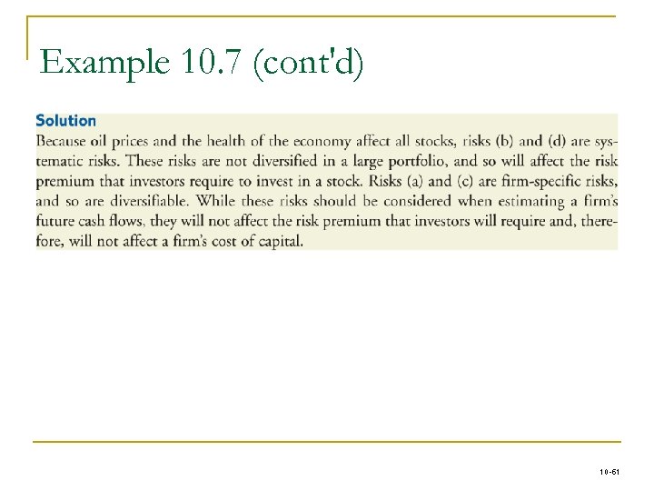 Example 10. 7 (cont'd) 10 -61 
