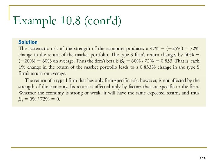 Example 10. 8 (cont'd) 10 -67 