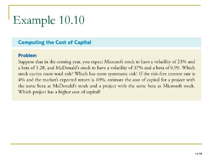 Example 10. 10 10 -78 