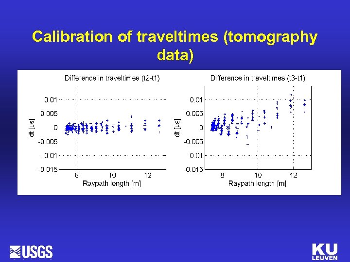 Calibration of traveltimes (tomography data) 