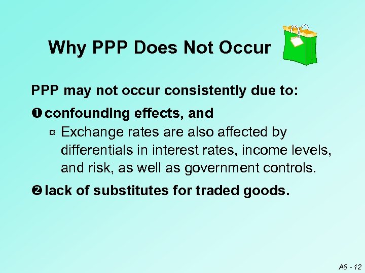 Why PPP Does Not Occur PPP may not occur consistently due to: confounding effects,