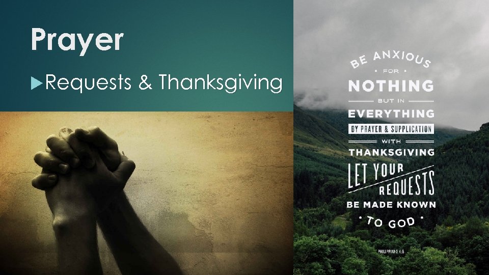 Prayer Requests & Thanksgiving 