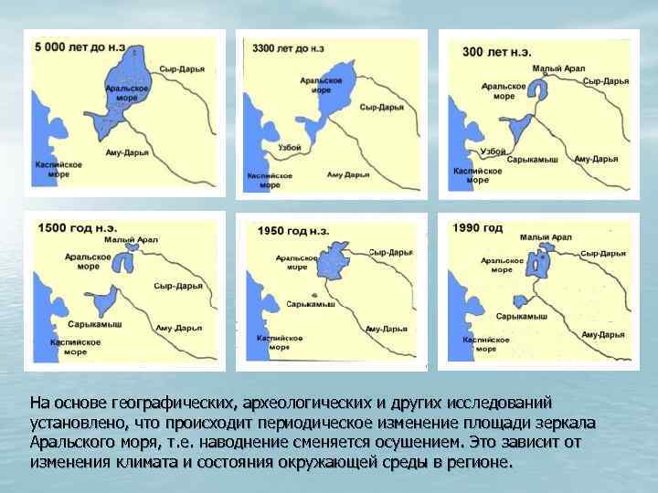 Карта аральского моря 1950 года