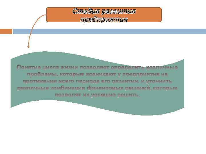 Стадия развития предприятия 