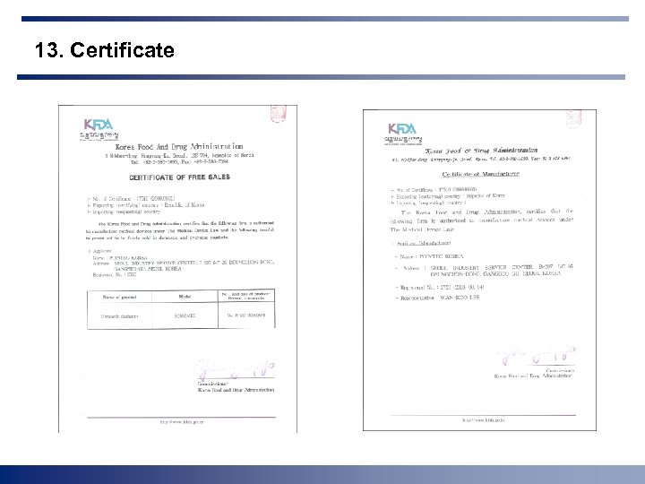 13. Certificate 