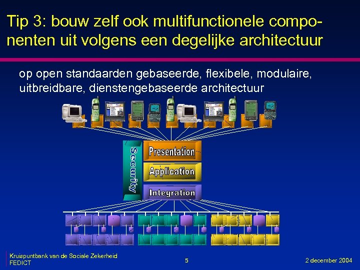 Tip 3: bouw zelf ook multifunctionele componenten uit volgens een degelijke architectuur op open