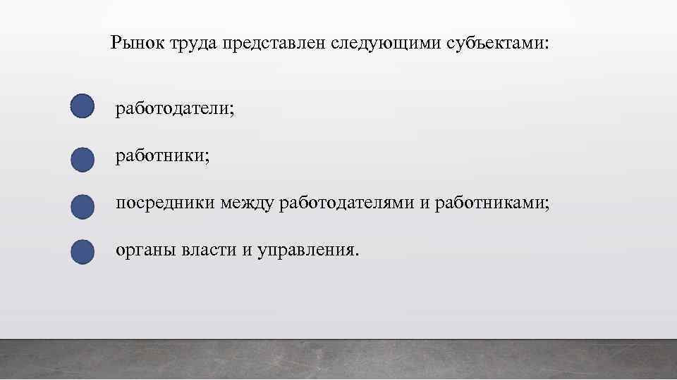 Представляет следующее предложение. Посредники на рынке труда. Частные посредники на рынке труда.