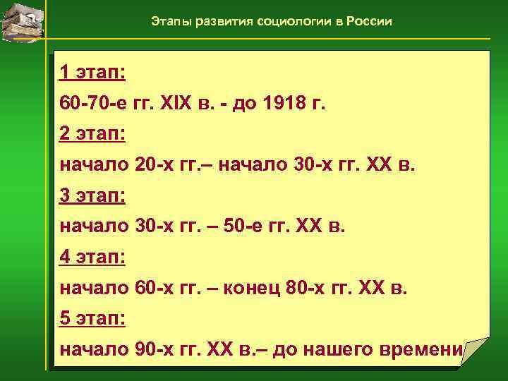 Этапы развития социологии в России 1 этап: 60 -70 -е гг. XIX в. -