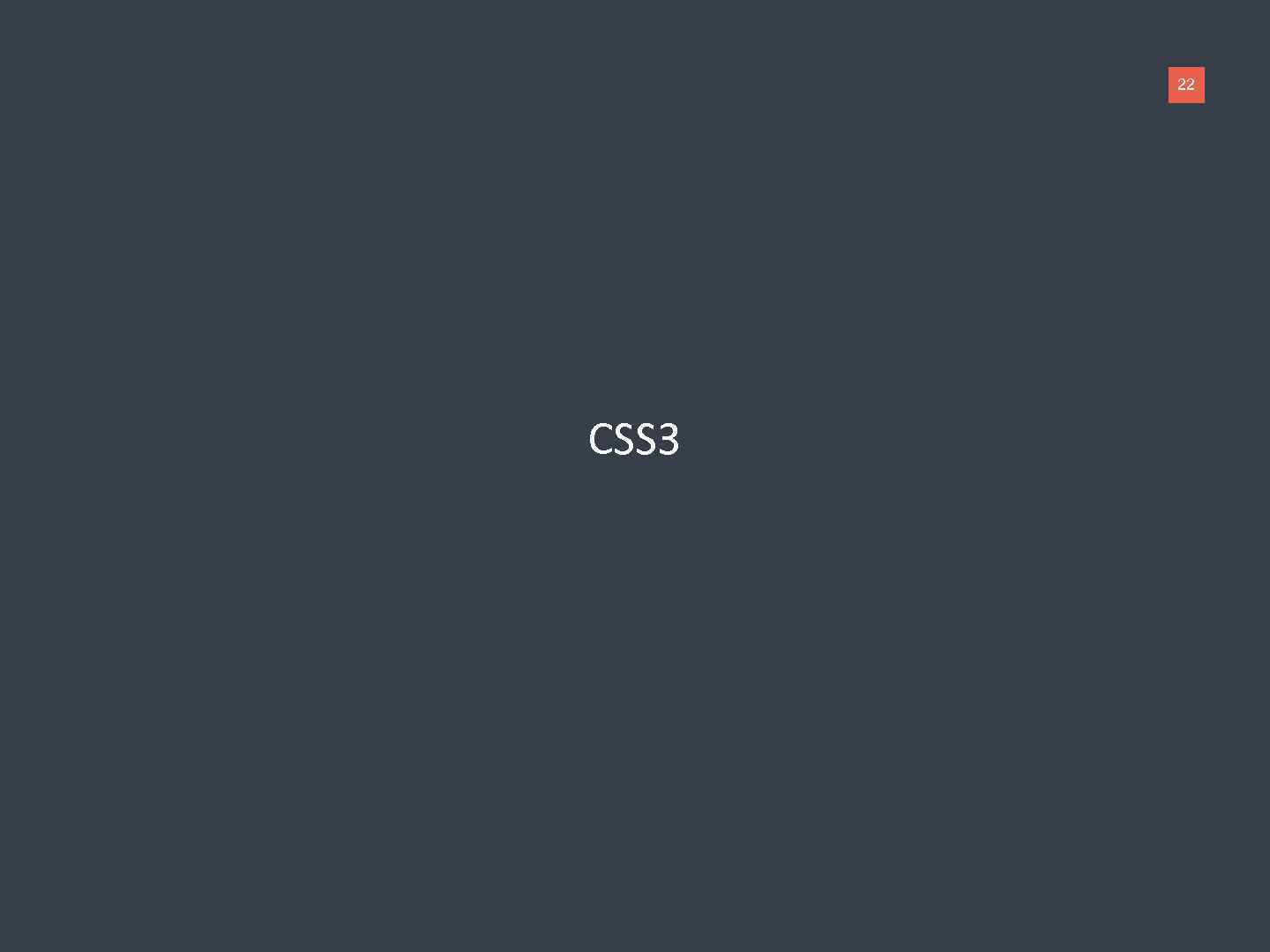22 CSS 3 
