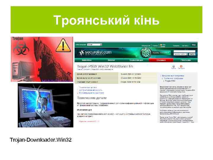 Троянський кінь Trojan-Downloader. Win 32 