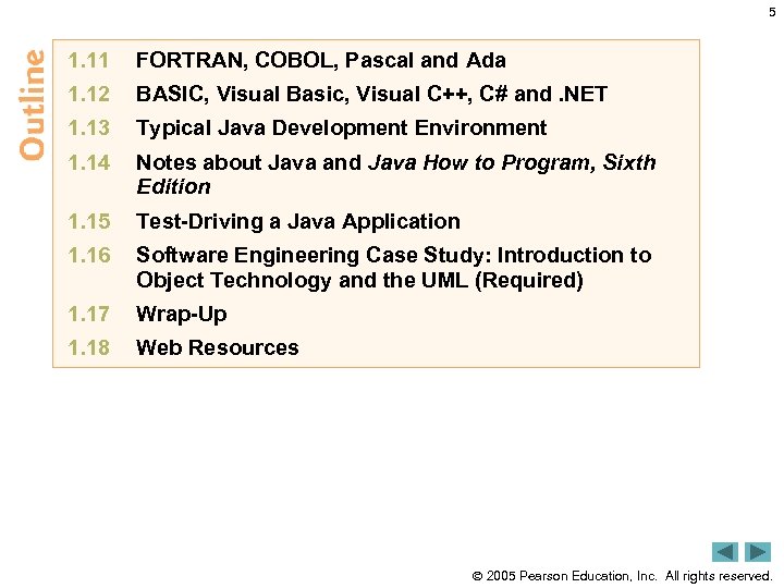 5 1. 11 FORTRAN, COBOL, Pascal and Ada 1. 12 BASIC, Visual Basic, Visual