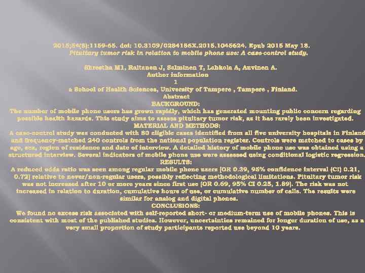 2015; 54(8): 1159 -65. doi: 10. 3109/0284186 X. 2015. 1045624. Epub 2015 May 18.