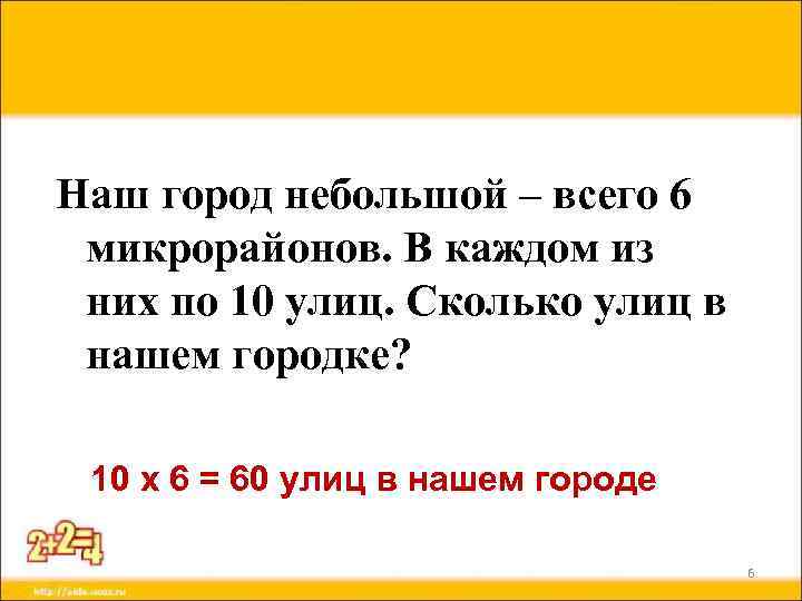 Наш город небольшой – всего 6 микрорайонов. В каждом из них по 10 улиц.