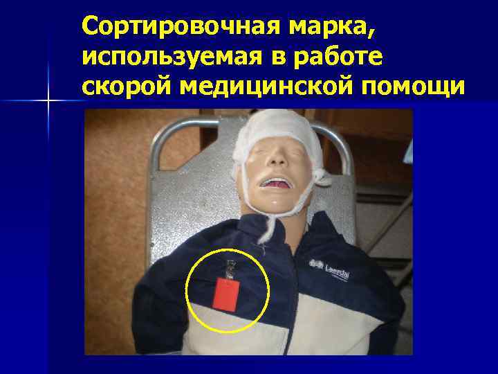 Сортировочная марка, используемая в работе скорой медицинской помощи 