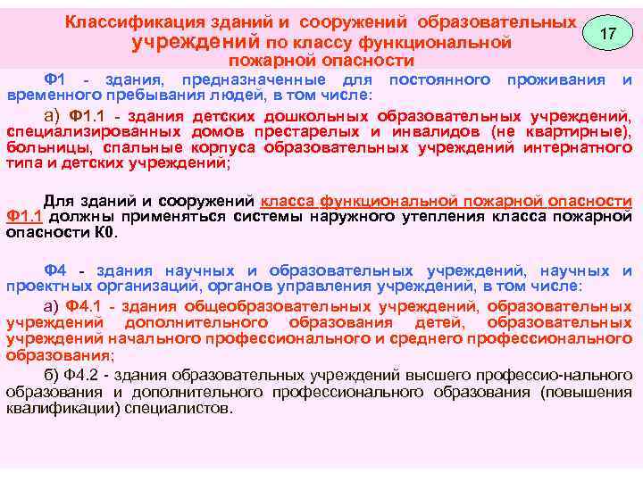 Класс функциональной пожарной ф. Функциональной пожарной опасности ф1.3. Класс помещения по пожарной безопасности ф 1.1 это. Ф 4.1 класса функциональной пожарной опасности. Классификация зданий ф1 ф2 ф3.