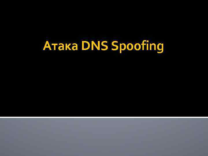 Атака DNS Spoofing 