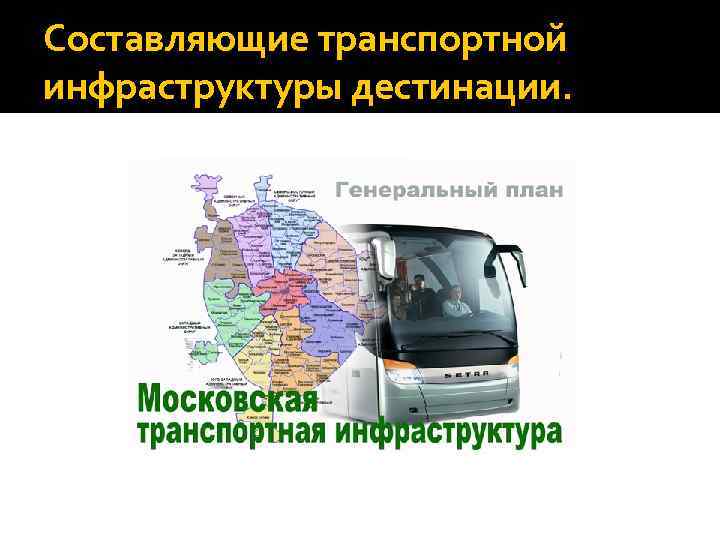 Составляющие транспортной инфраструктуры дестинации. 
