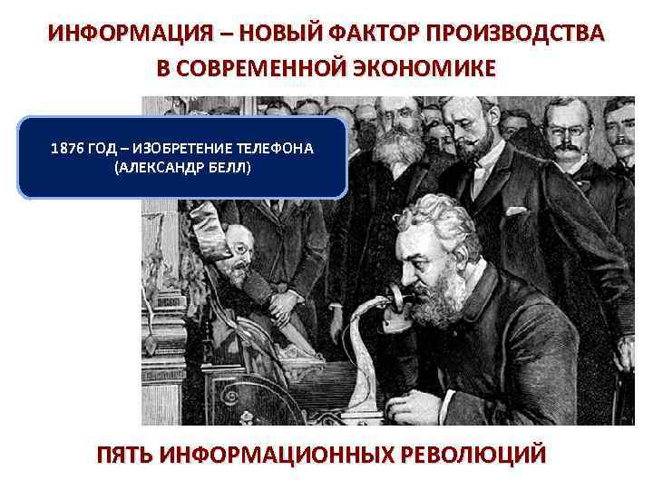 ИНФОРМАЦИЯ – НОВЫЙ ФАКТОР ПРОИЗВОДСТВА В СОВРЕМЕННОЙ ЭКОНОМИКЕ 1456 ГОД – НАЧАЛО КНИГОПЕЧАТАНИЯ 1876