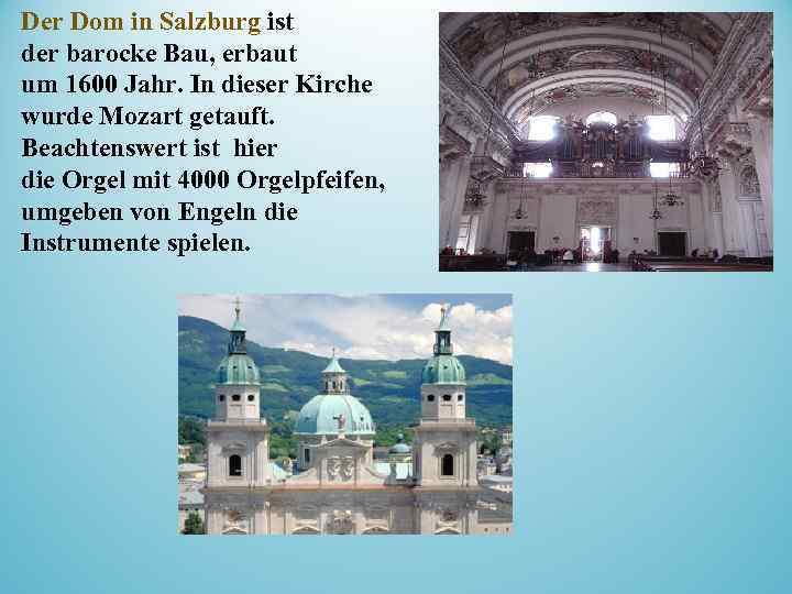 Der Dom in Salzburg ist der barocke Bau, erbaut um 1600 Jahr. In dieser