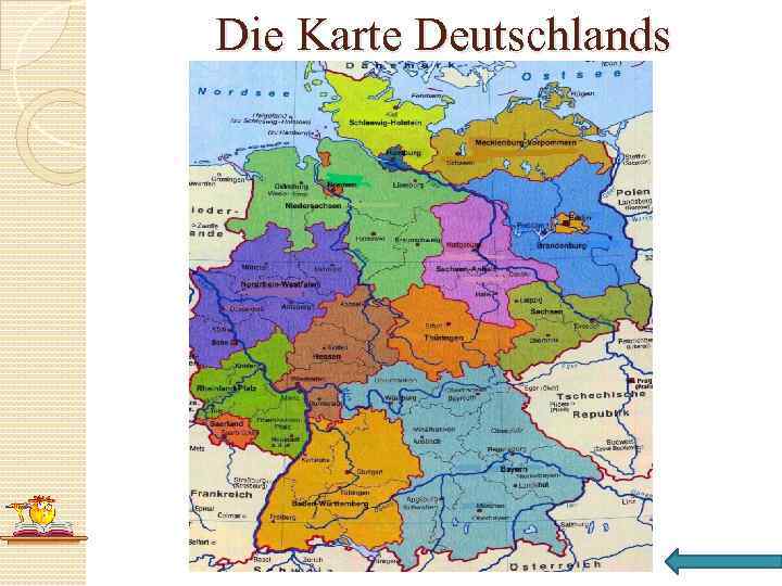 Die Karte Deutschlands 