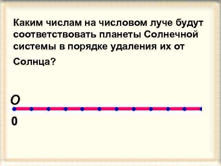 Каким числам на числовом луче будут соответствовать планеты Солнечной системы в порядке удаления их