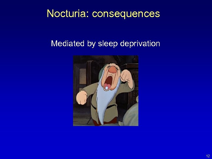 Nocturia: consequences Mediated by sleep deprivation 12 