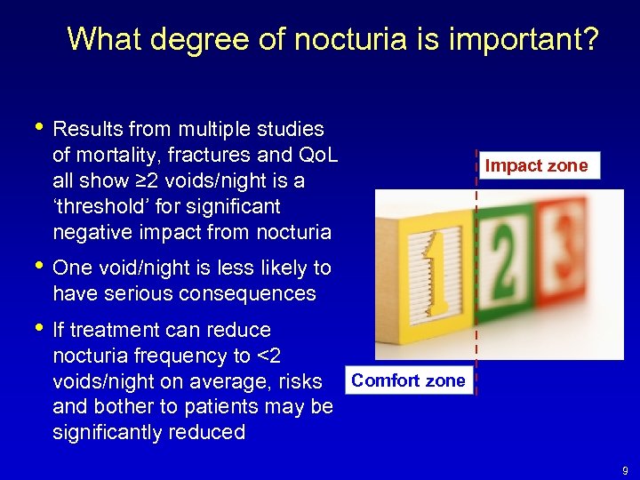What degree of nocturia is important? • Results from multiple studies of mortality, fractures