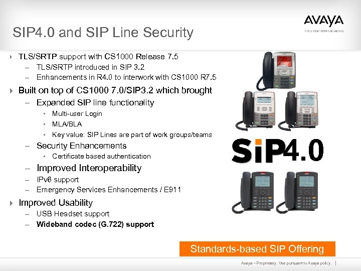 SIP 4. 0 and SIP Line Security 4 TLS/SRTP support with CS 1000 Release