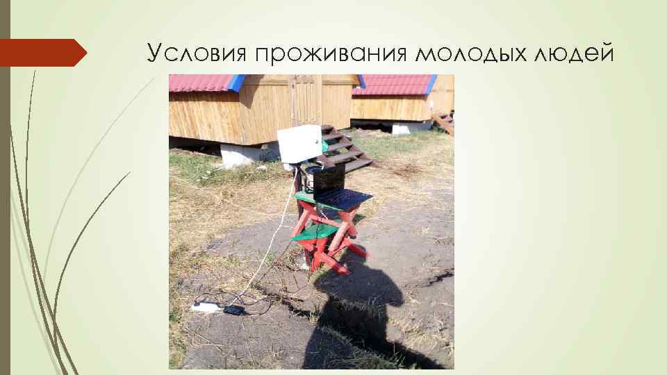 Условия проживания молодых людей 