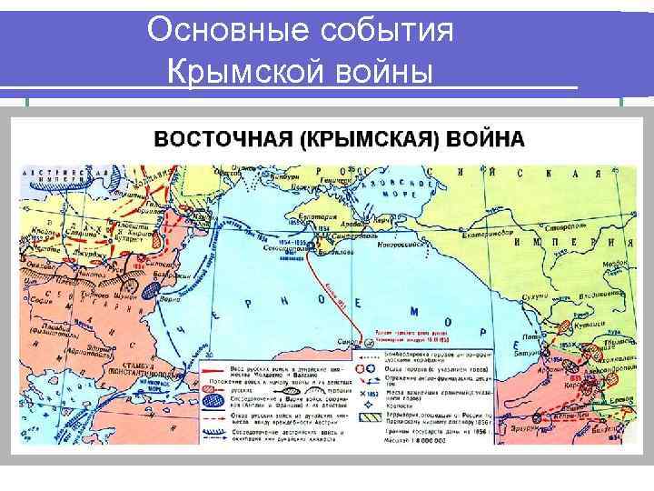 Основные события Крымской войны 