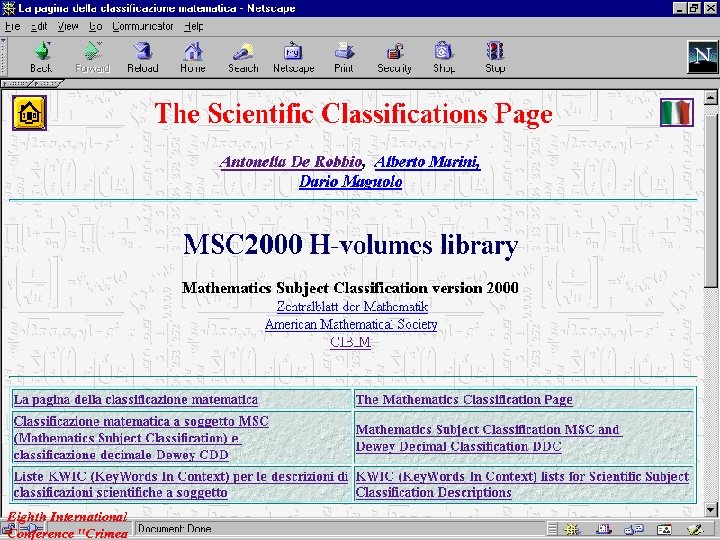 Eighth International Conference "Crimea 