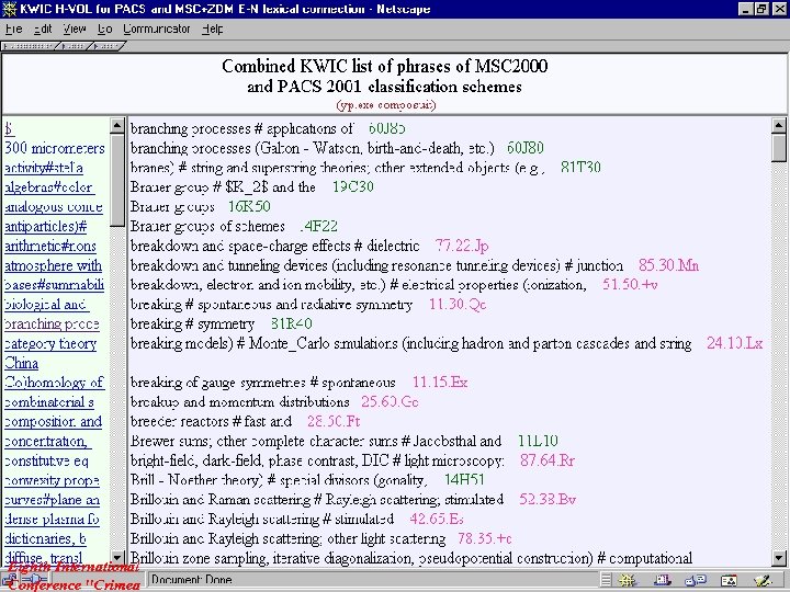Eighth International Conference "Crimea 