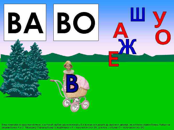 ВА ВО Вика покатила по дорожке коляску, в которой удобно расположилась В и вскоре