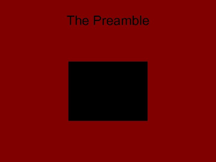 The Preamble 