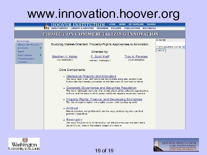 www. innovation. hoover. org 19 of 19 