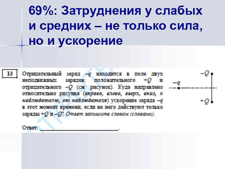 69%: Затруднения у слабых и средних – не только сила, но и ускорение 