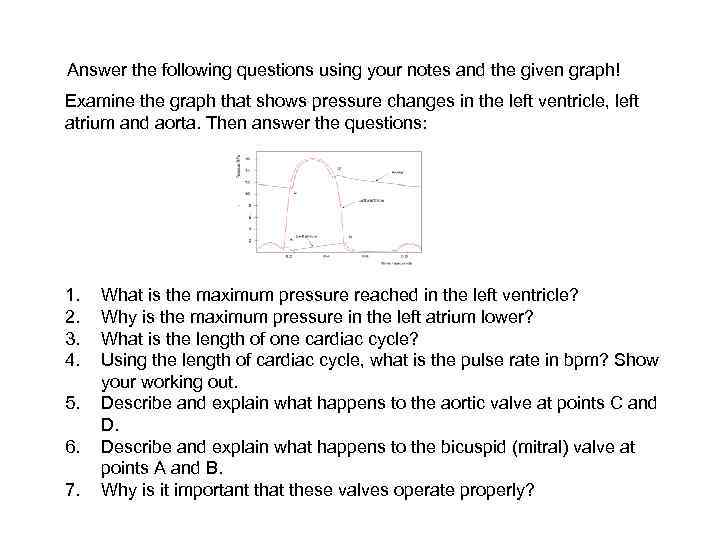 Answer the following questions using your notes and the given graph! Examine the graph